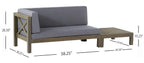 Brava Outdoor X-Back Corner Bench with Coffee Table