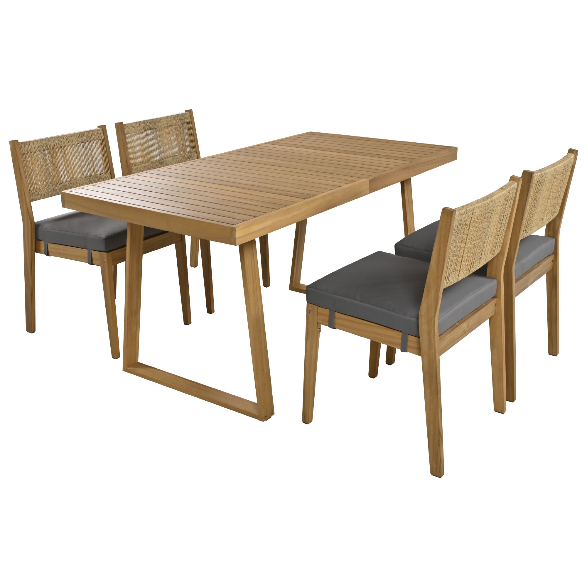Outdoor Acacia Wood Dining Table Set