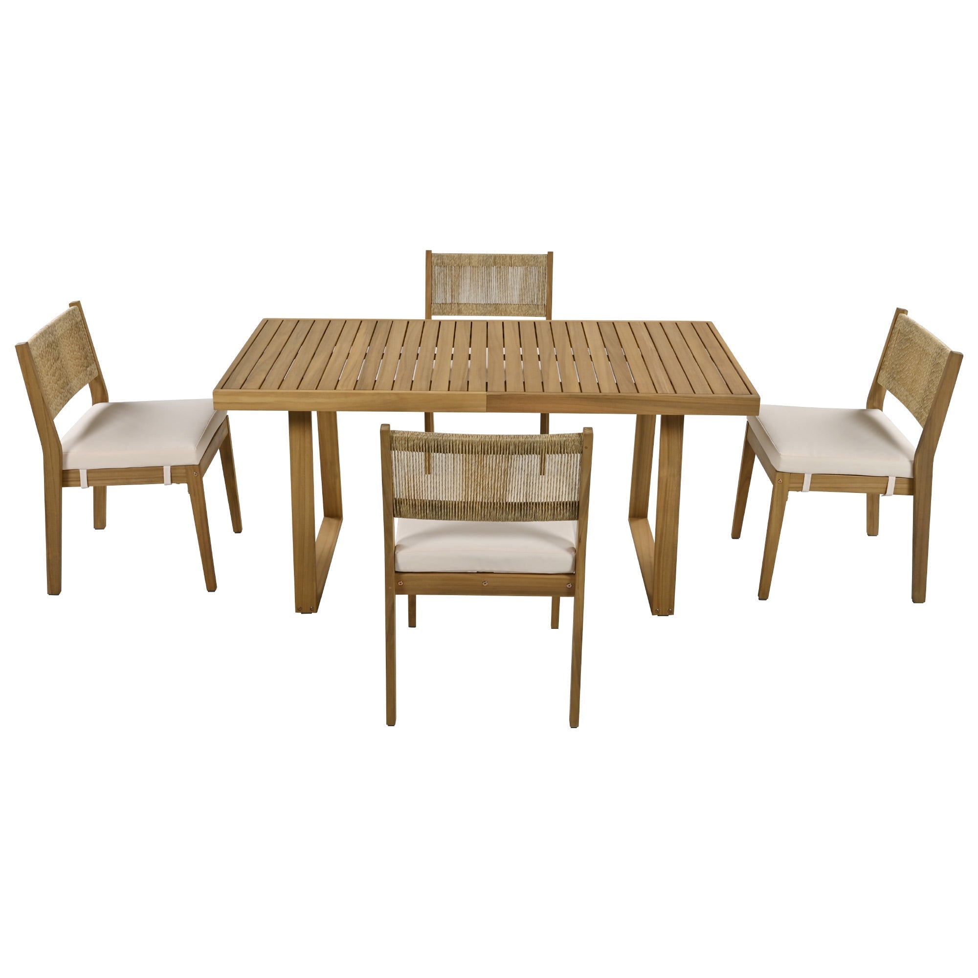 Outdoor Acacia Wood Dining Table Set
