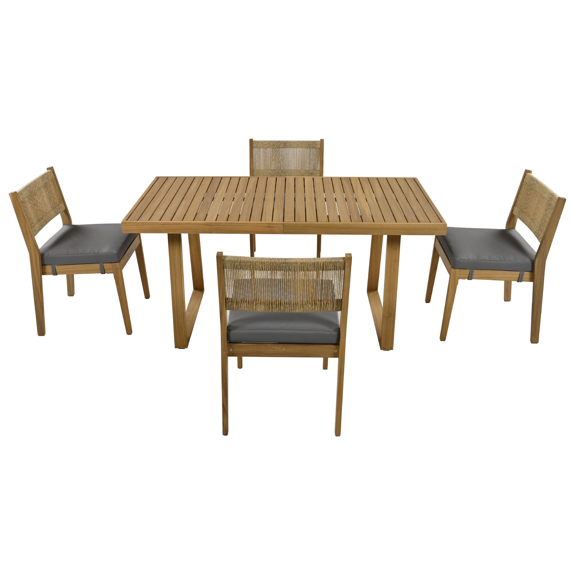 Outdoor Acacia Wood Dining Table Set
