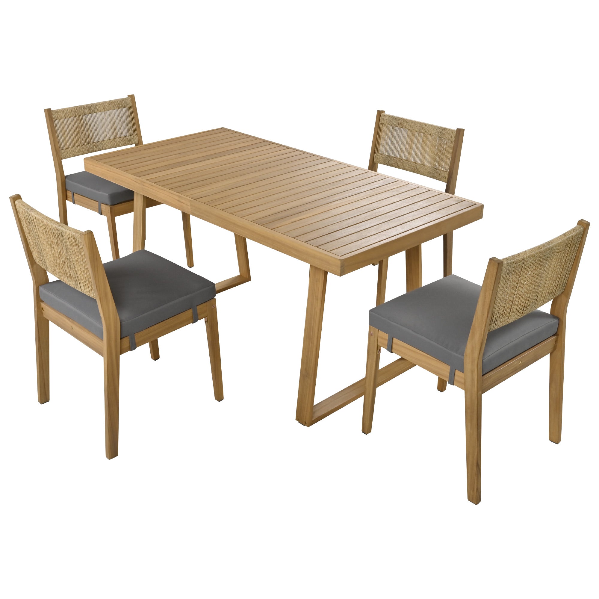 Outdoor Acacia Wood Dining Table Set