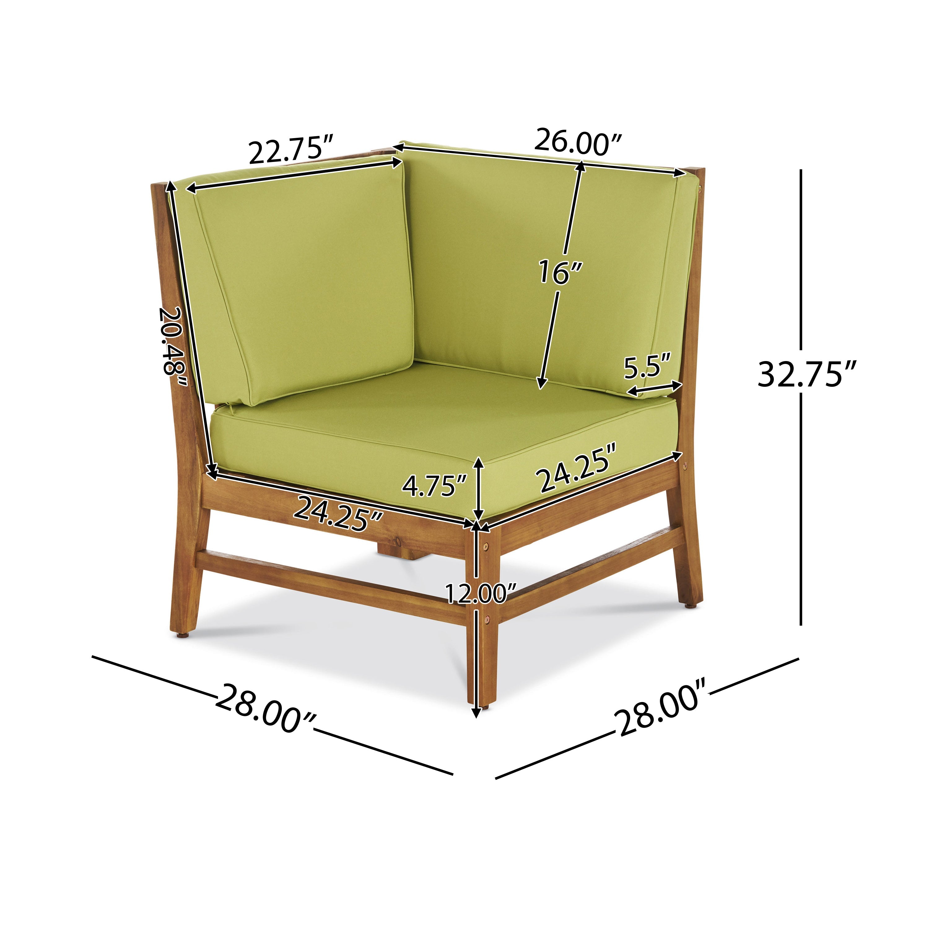 Perla Outdoor L-Shape Sectional Sofa