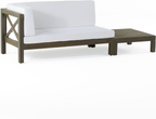 Brava Outdoor X-Back Corner Bench with Coffee Table