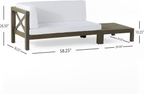 Brava Outdoor X-Back Corner Bench with Coffee Table