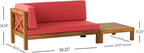 Brava Outdoor X-Back Corner Bench with Coffee Table