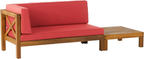 Brava Outdoor X-Back Corner Bench with Coffee Table