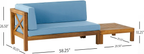 Brava Outdoor X-Back Corner Bench with Coffee Table