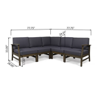 Perla Outdoor L-Shape Sectional Sofa
