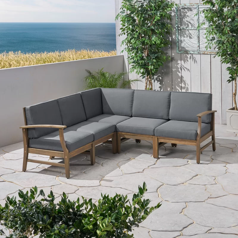 Perla Outdoor L-Shape Sectional Sofa