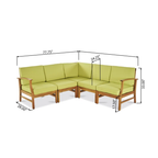 Perla Outdoor L-Shape Sectional Sofa