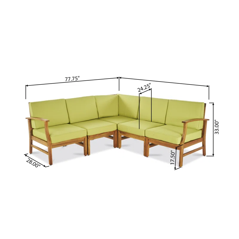 Perla Outdoor L-Shape Sectional Sofa