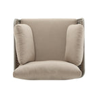 Brisa Outdoor Modern Iron Lounge Chair with Rope Weave