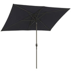 6.5 x 10 ft Rectangular Patio Umbrella with Crank, Base Not Included