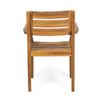 Stamford Outdoor Acacia Wood Dining Chairs, Set of 2