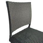 29" Outdoor Rattan Armless Barstools, Set of 2