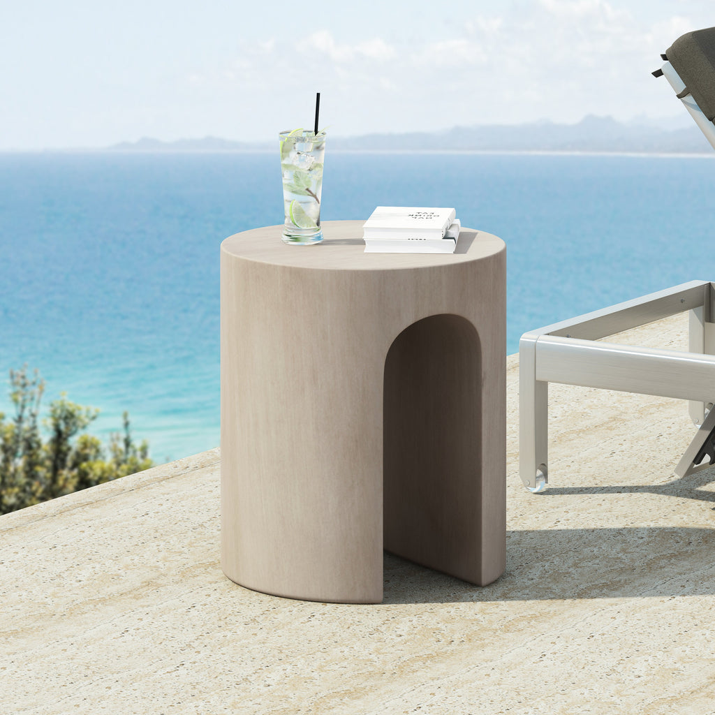 Alton Arch Outdoor Round Side Table