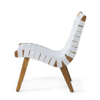 Rhythmus 3-Piece Outdoor Chat Set with 2 Curved Chairs Design and Slatted Table Top