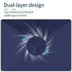 11' Square Cantilever Patio Umbrella with LED Light, Base Not Included