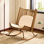 High Square Back Modern Outdoor Rocking Chair