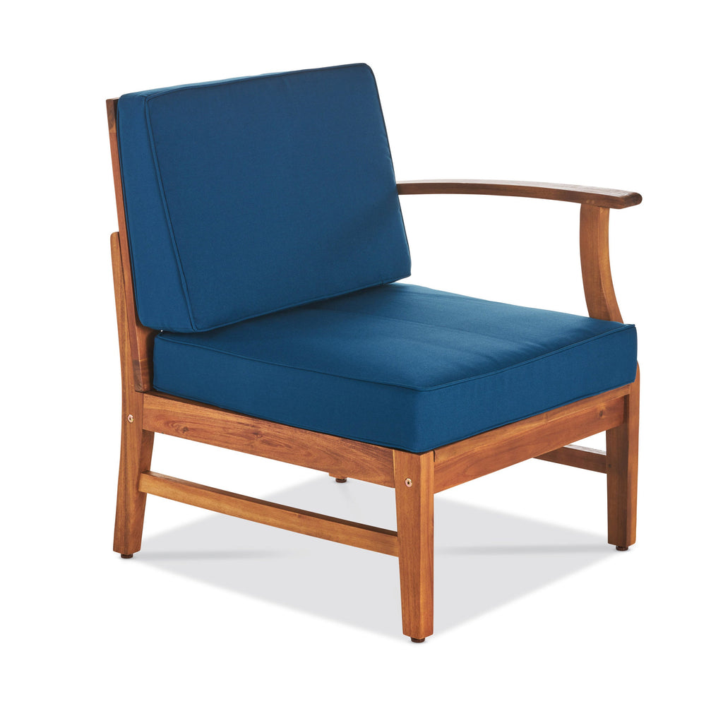 Perla Outdoor L-Shape Sectional Sofa with Coffee Table