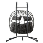 2-Person Swinging Egg Chair with Stand