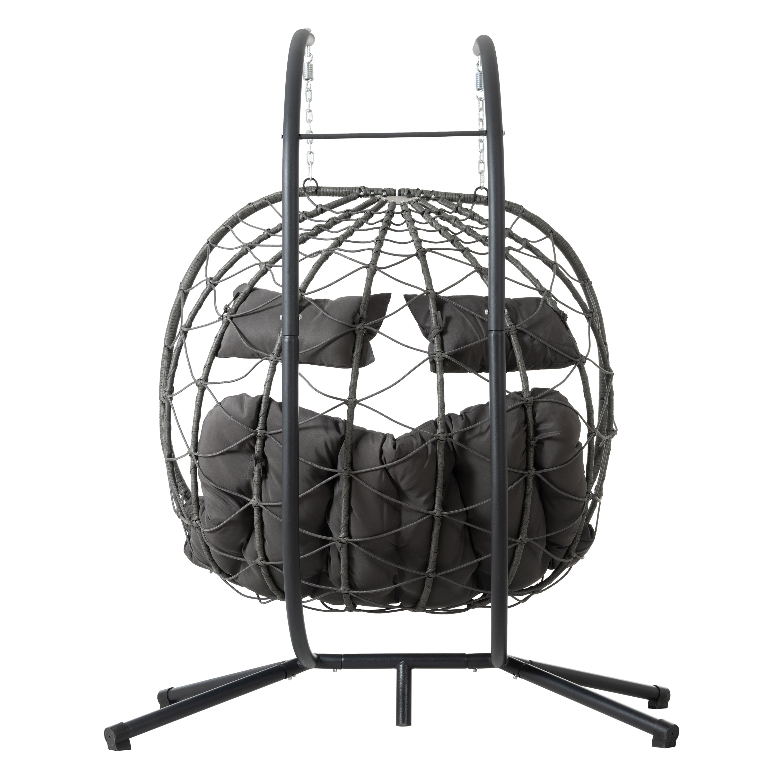 2-Person Swinging Egg Chair with Stand
