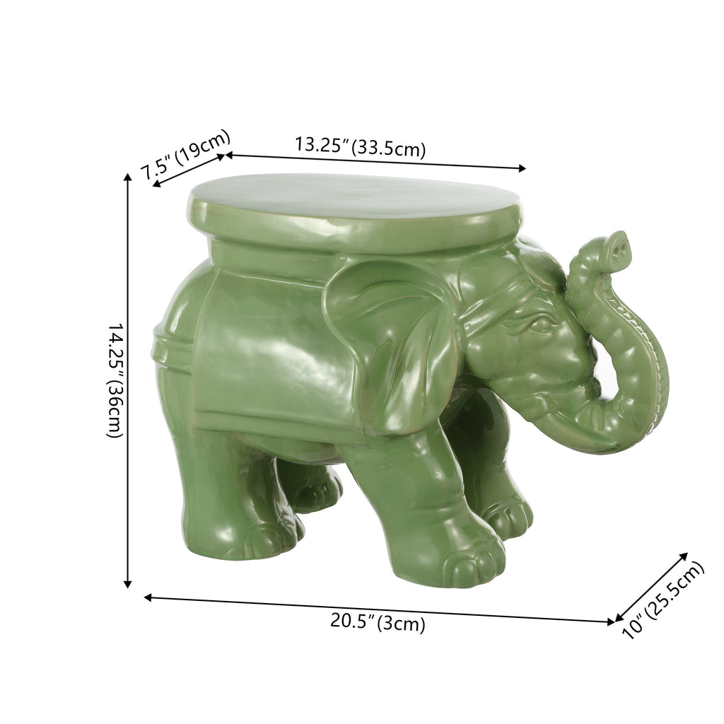 Elephant Ceramic Garden Stool