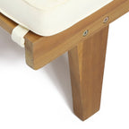Ariana Acacia Wood Chaise Lounge with Cushion