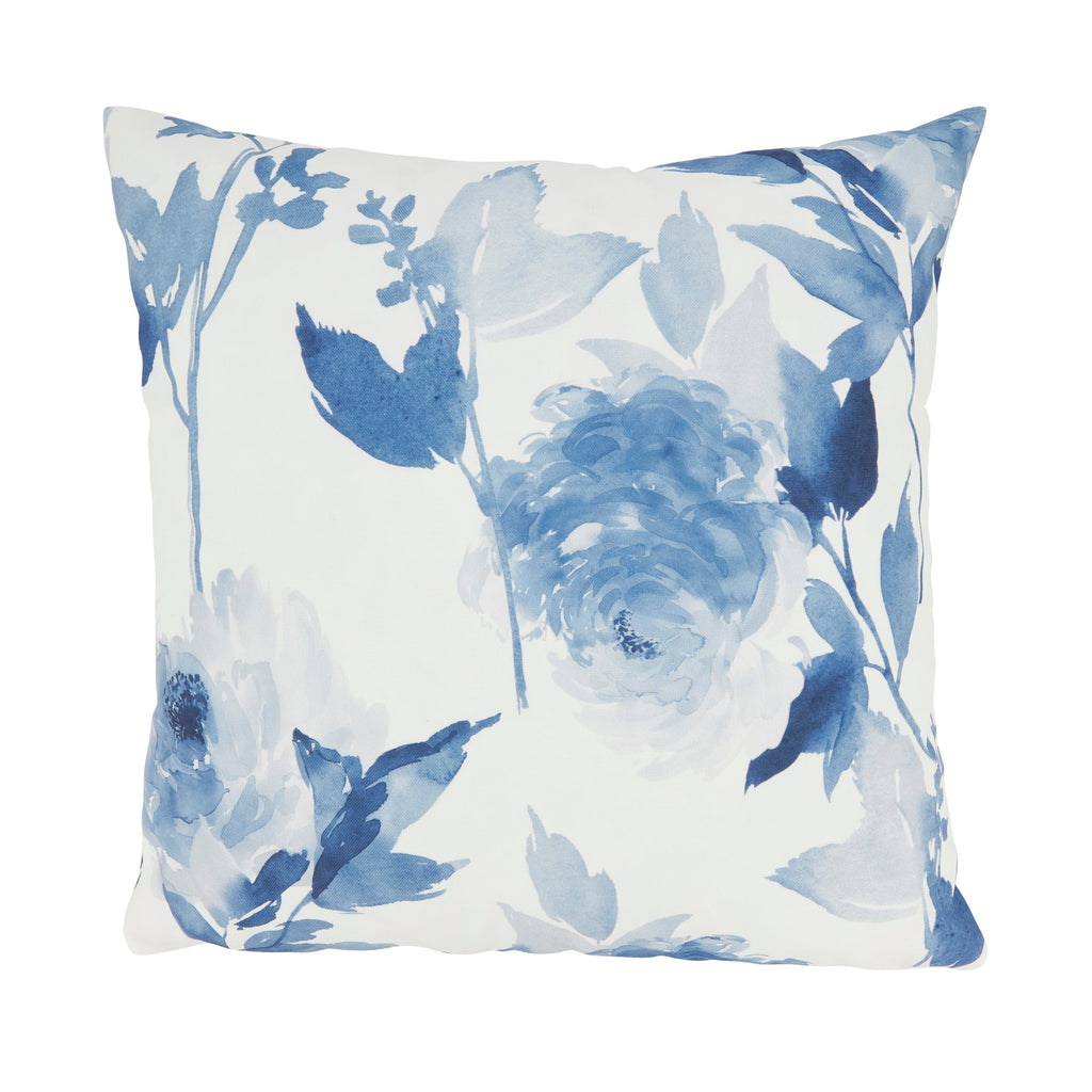 Blossom Breeze Floral Outdoor Polyester Filled Throw Pillow