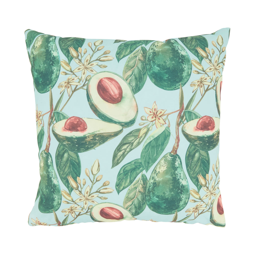 Fresh Harvest Avocado Haven Outdoor Polyester Filled Throw Pillow