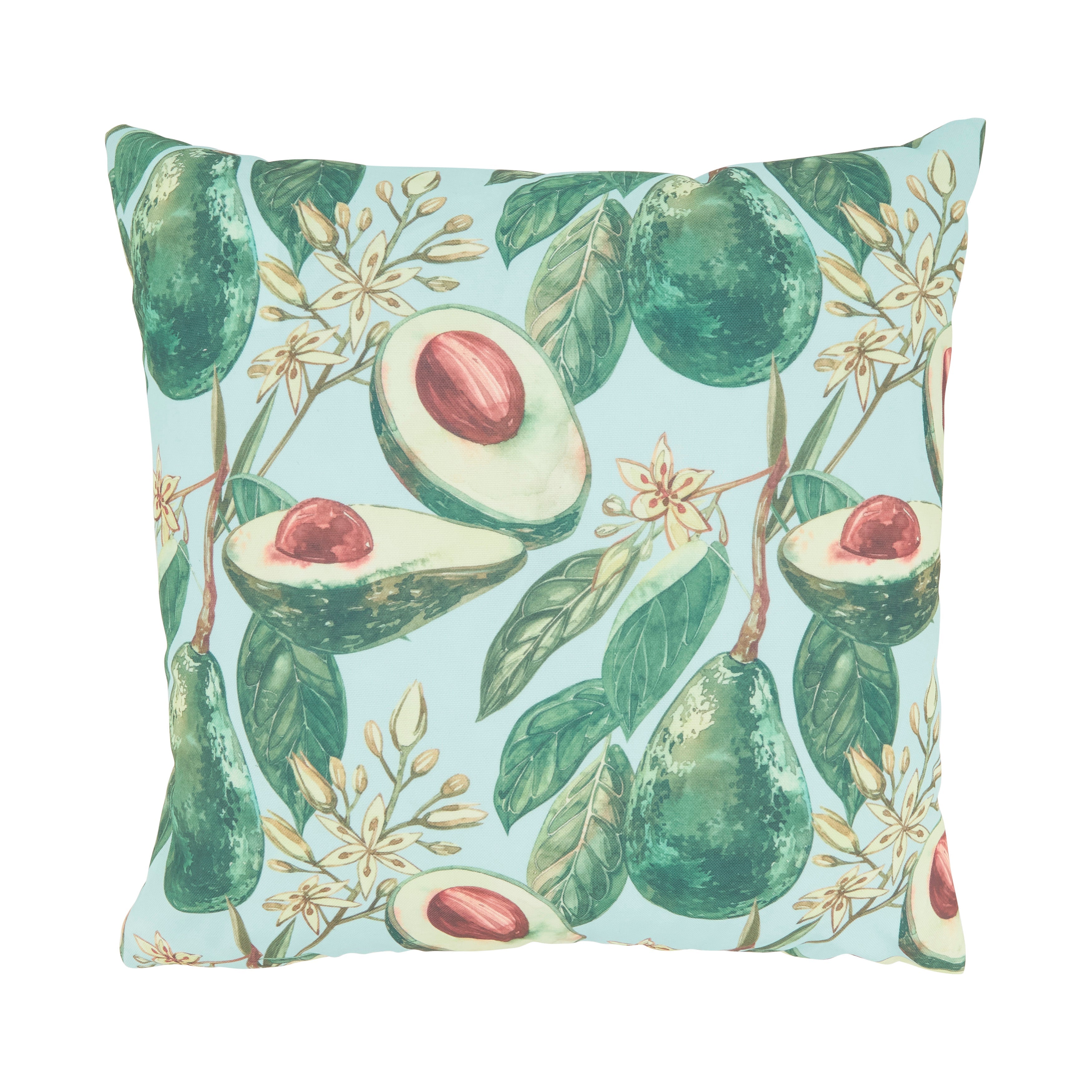 Fresh Harvest Avocado Haven Outdoor Polyester Filled Throw Pillow