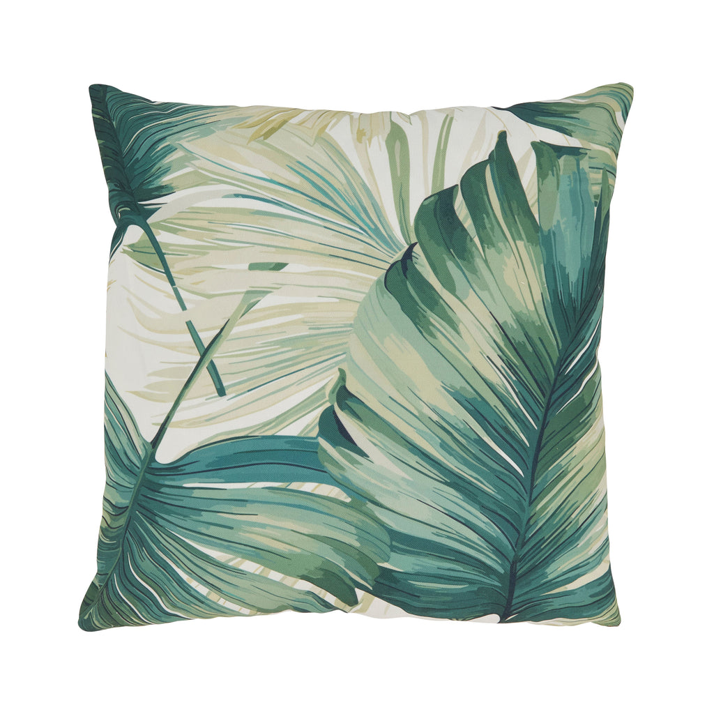 Monstera Paradise Outdoor Polyester Filled Throw Pillow