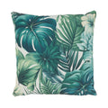 Tropical Bliss Palm Leaves Outdoor Polyester Filled Throw Pillow