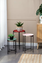 Multicolor Nesting Plant Stands, Set of 4