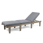 Ariana Acacia Wood Chaise Lounge with Cushion