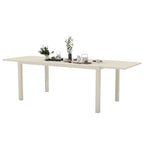 Extendable Aluminum Outdoor Dining Table - 97.2'L