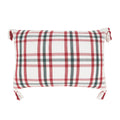 Tasseled Plaid Outdoor Polyester Filled Throw Pillow