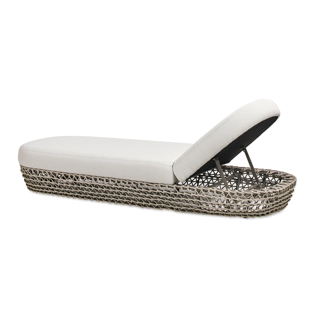 Willow Wicker & Sunbrella Upholstered Patio Lounger