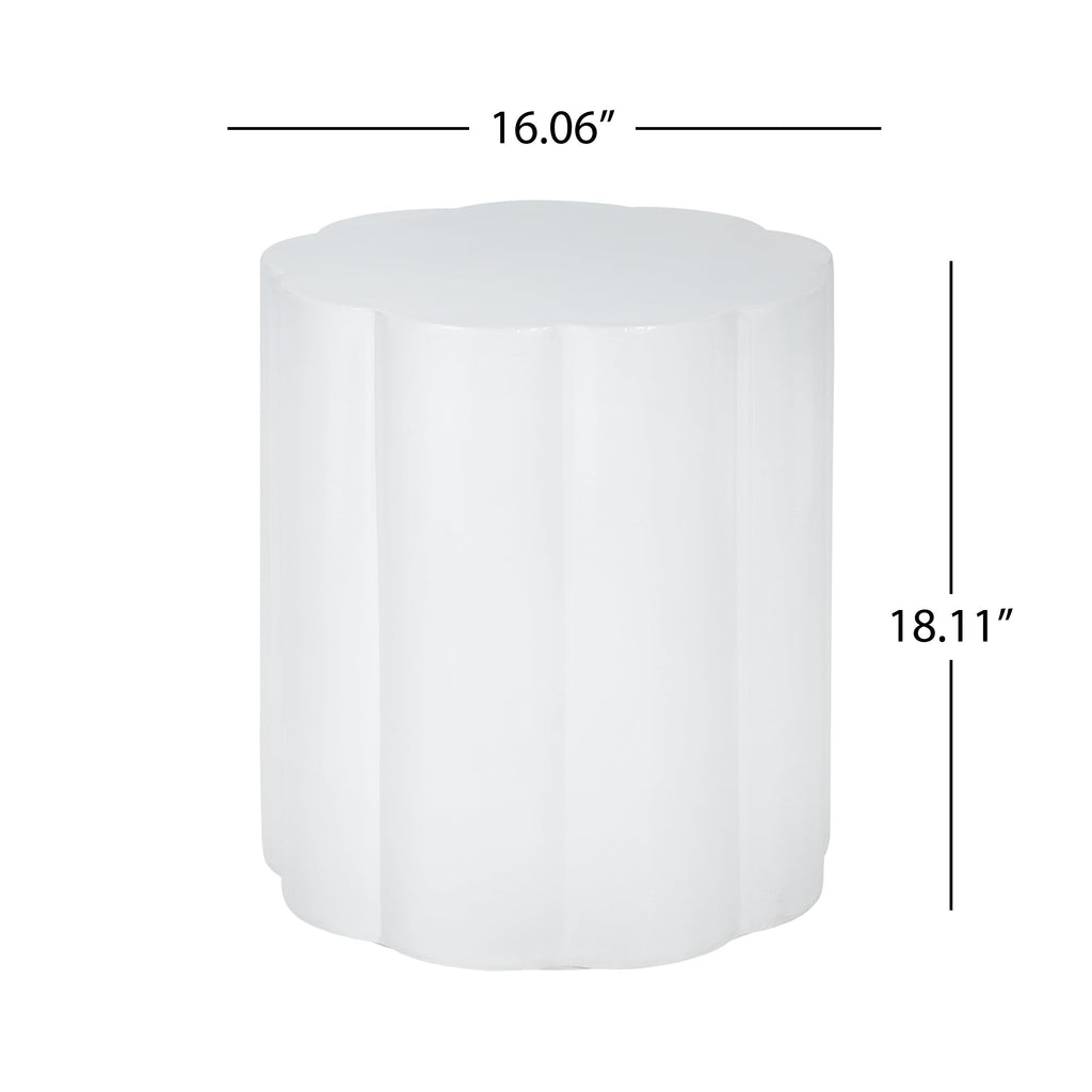 High-Gloss Magnesium Oxide Outdoor Side Table