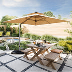 9' Aluminum Cantilever Tilt Patio Umbrella with Center Pole, Base Not Included