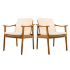 Avenue Acacia Wood Outdoor Dining Chairs, Set of 2