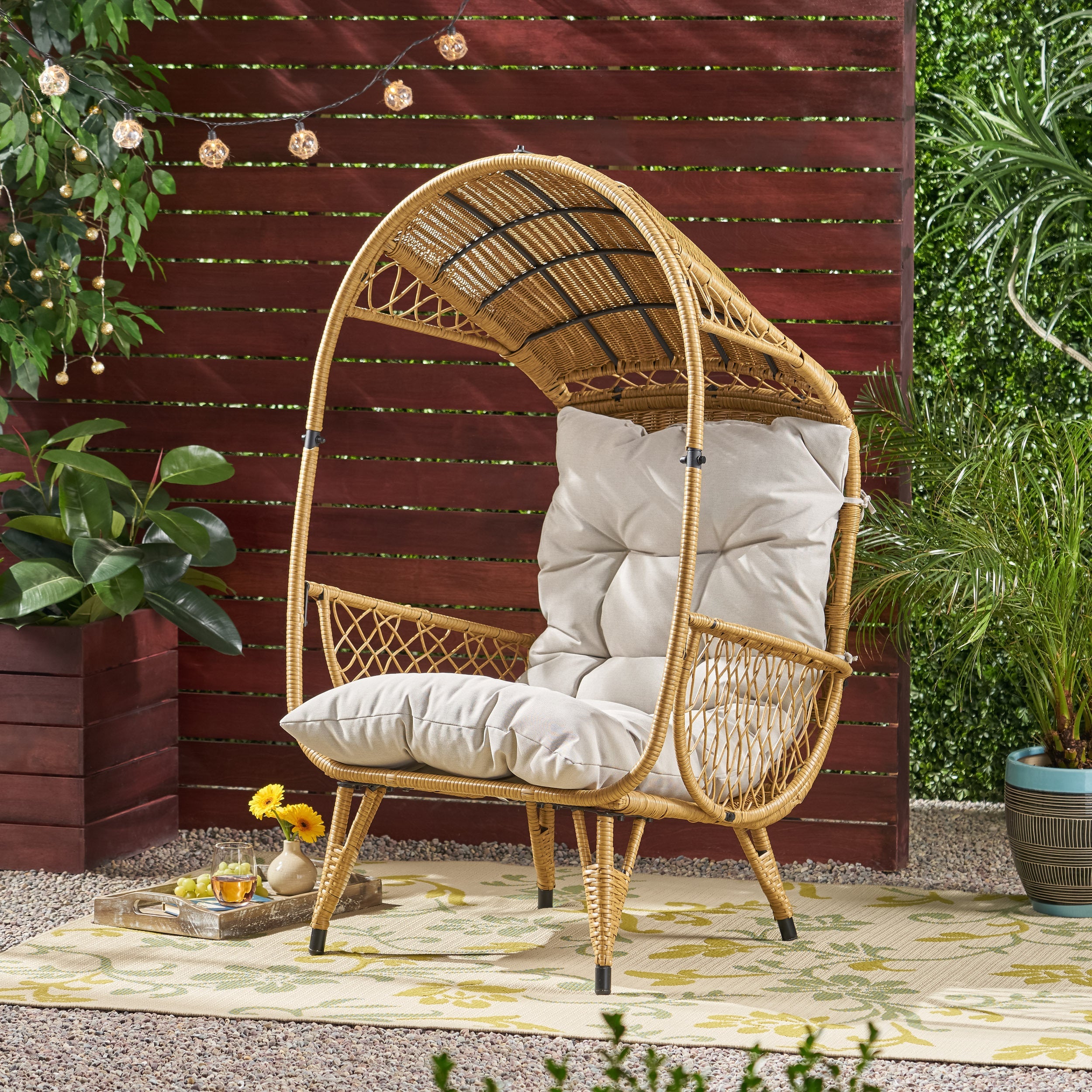 Doris Outdoor Wicker Standing Basket Chair
