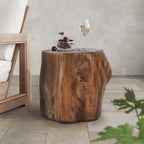 Tree Stump Outdoor Side Table