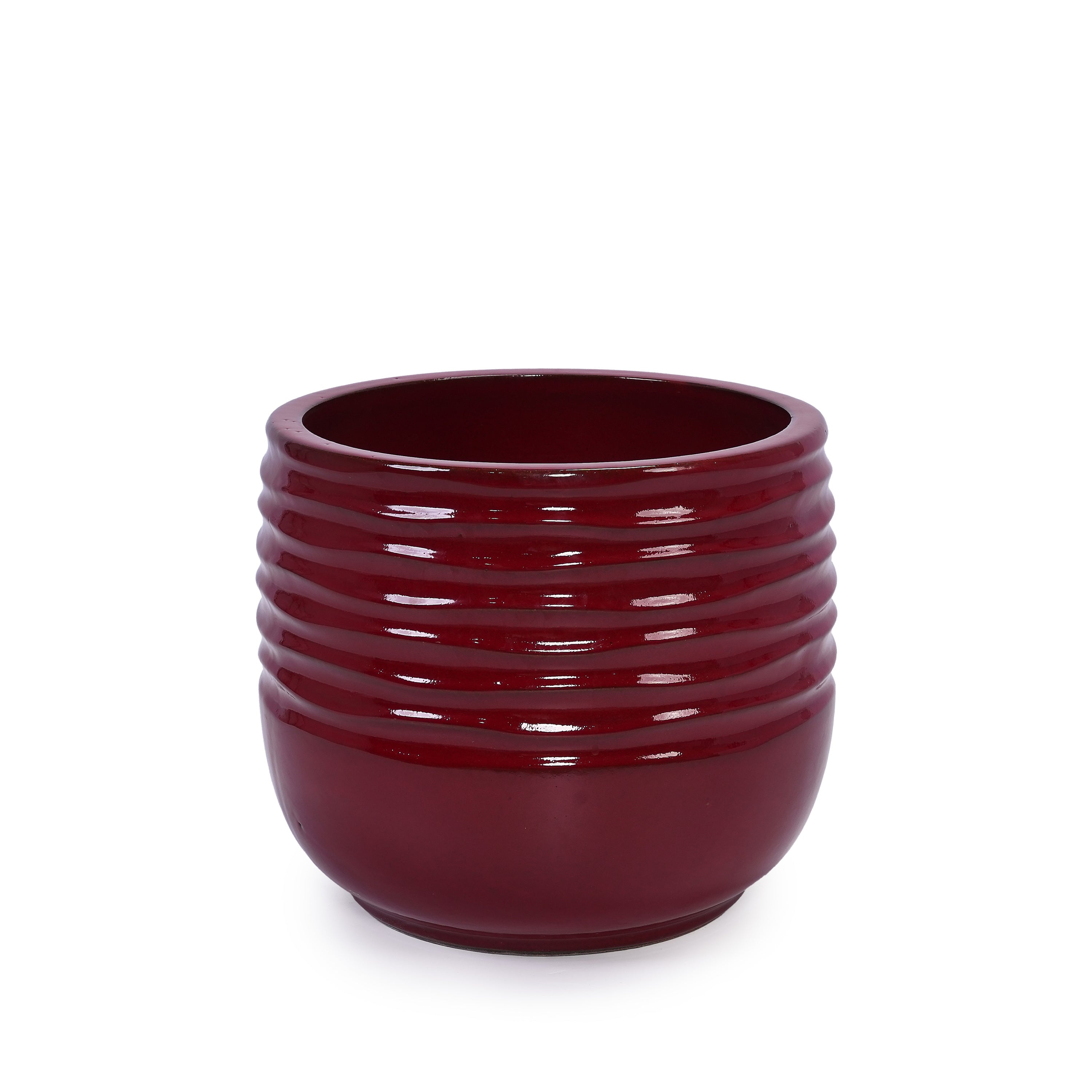 Calan Handmade Glazed Ceramic Planter, Set of 3