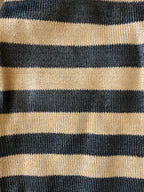Black & Tan Stripe Outdoor Square Pillows, Set of 2