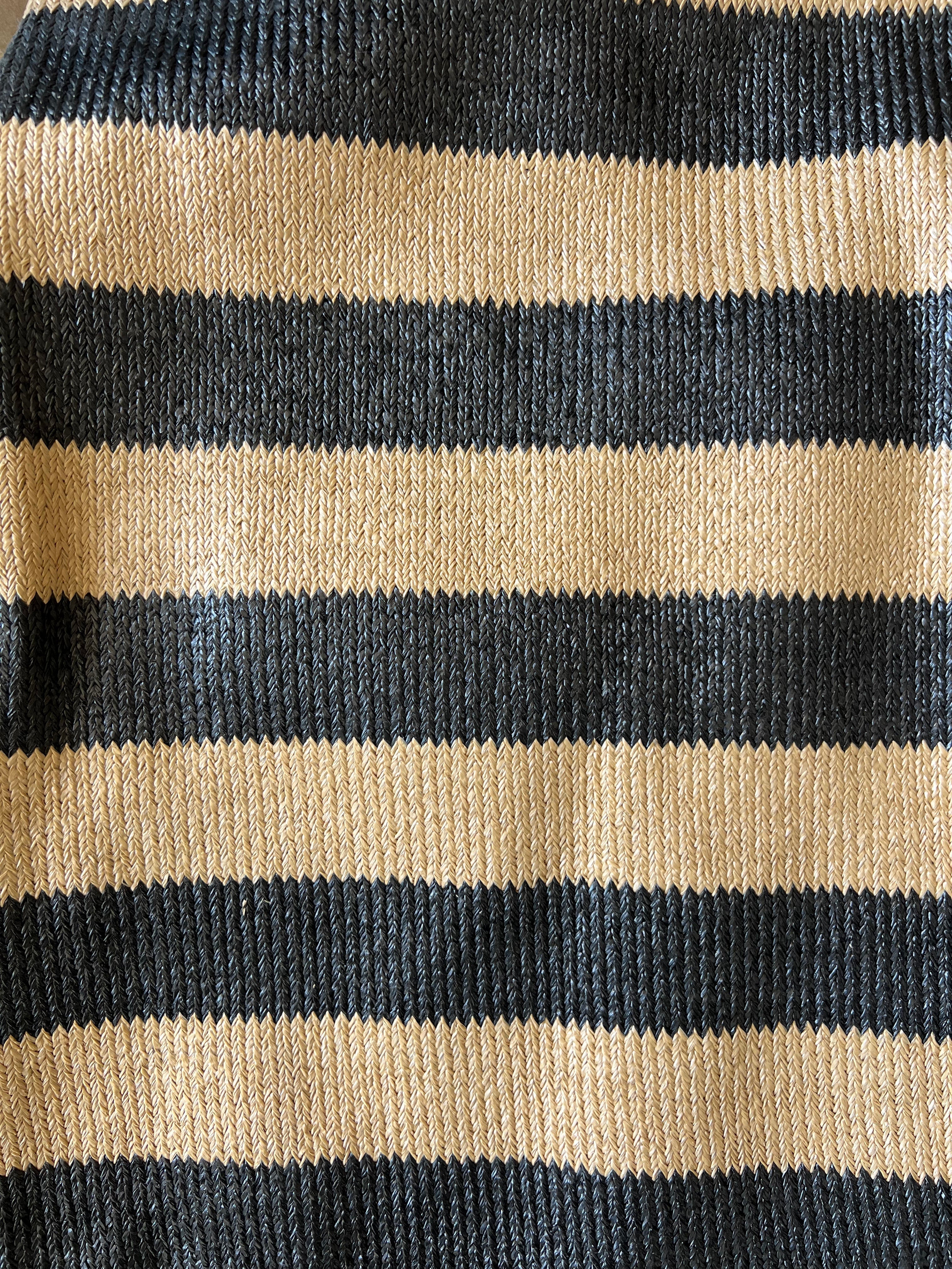 Black & Tan Stripe Outdoor Square Pillows, Set of 2