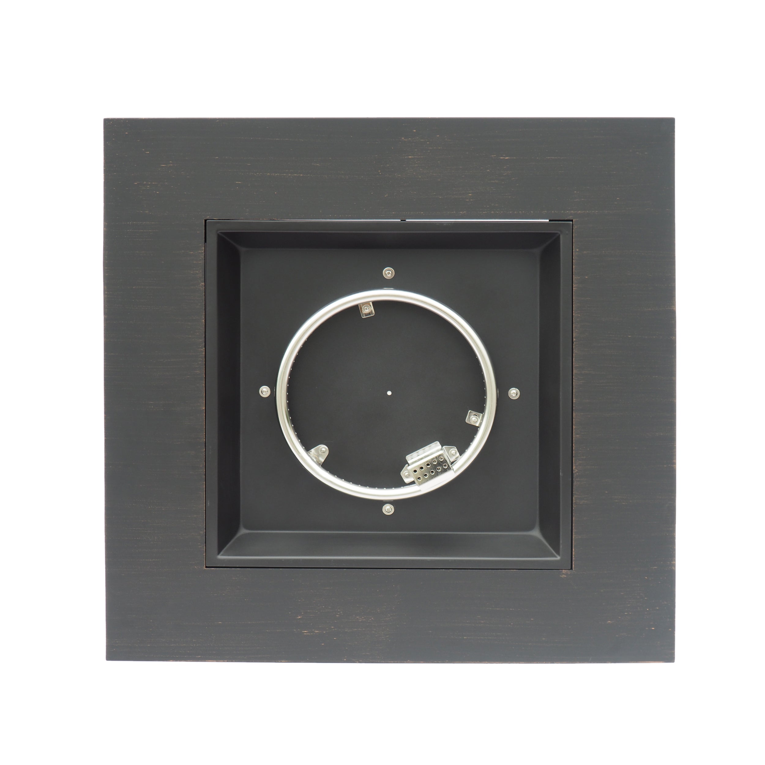 33" Outdoor Iron Square Propane Fire Pit, Tank Inside, 50,000 BTU