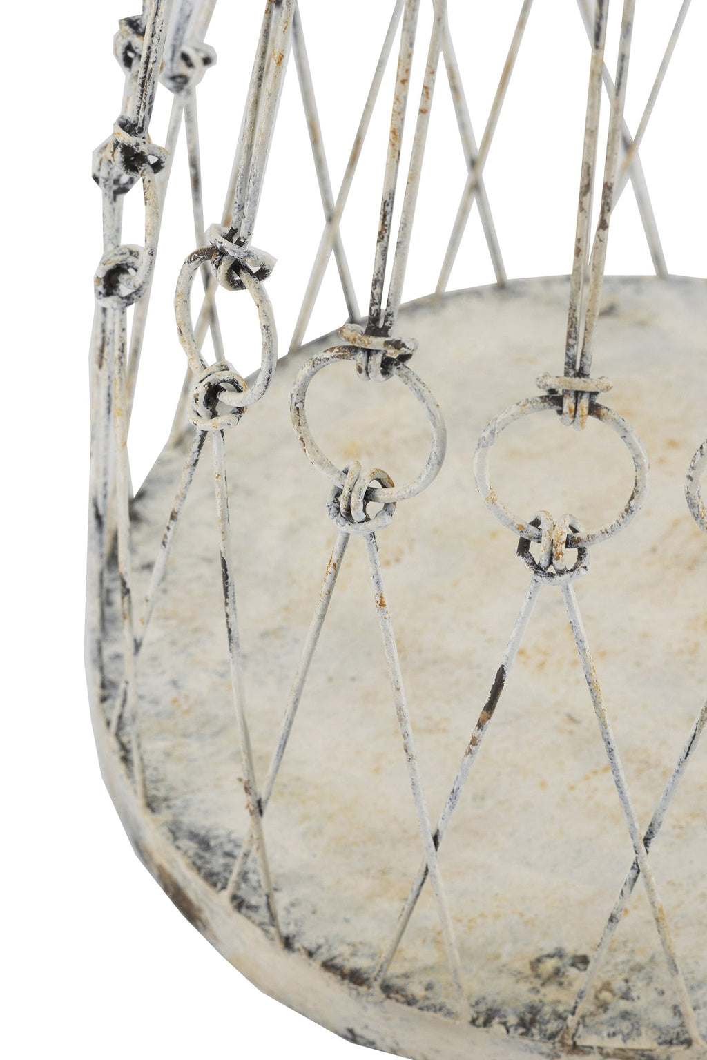 Distressed White Finish Princess Birdcage Birdhouse