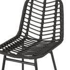 Sawtelle Outdoor Wicker Barstools, Set of 2