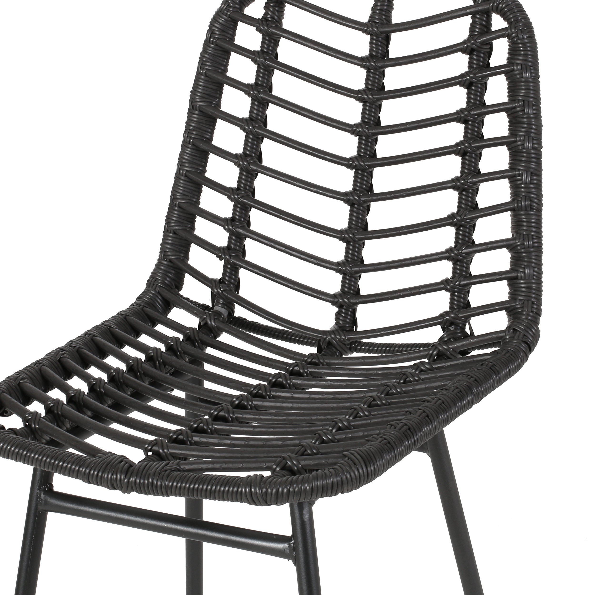 Sawtelle Outdoor Wicker Barstools, Set of 2